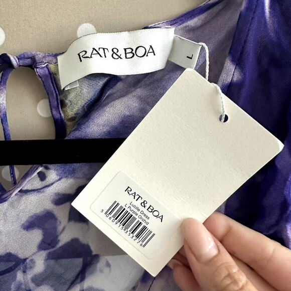 Rat & Boa Lucille Floral Maxi Dress Purple Orchid - Picture 5 of 5